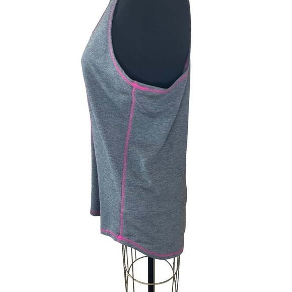 90 Degree Ladies Racerback Activewear Tank Top Gray Pink Size L - Picture 7 of 9